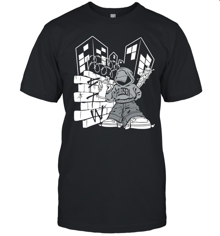 Y2K Streetwear Graffiti Spray Paint Character Urban Aesthetic Unisex T-Shirt
